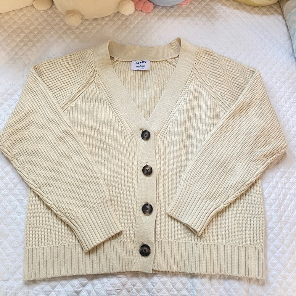 Old Navy Beige Button-Up Cardigan
